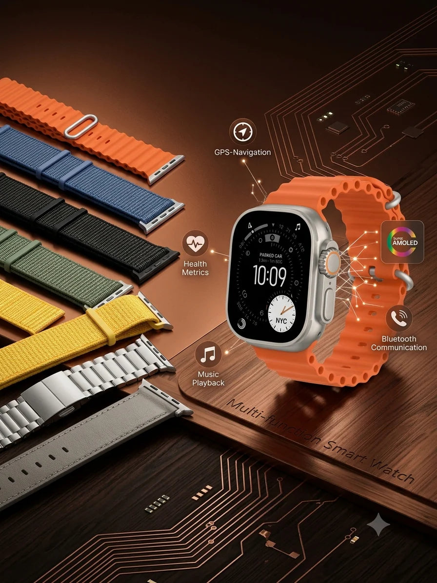 SmartWatch Ultra 3 - Ultimate 7-Strap Edition